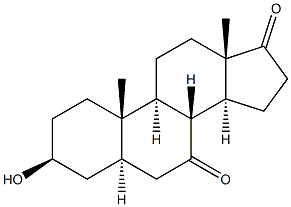 Androstane-7,17-dione,3-hydroxy-, (3b,5a)- Structure