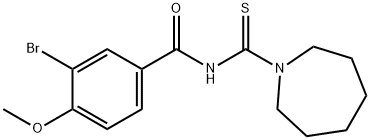 N-(1-azepanylcarbonothioyl)-3-bromo-4-methoxybenzamide Structure
