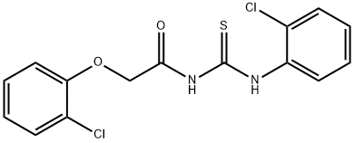 2-(2-chlorophenoxy)-N-{[(2-chlorophenyl)amino]carbonothioyl}acetamide 구조식 이미지