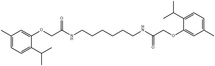 N,N'-1,6-hexanediylbis[2-(2-isopropyl-5-methylphenoxy)acetamide] 구조식 이미지