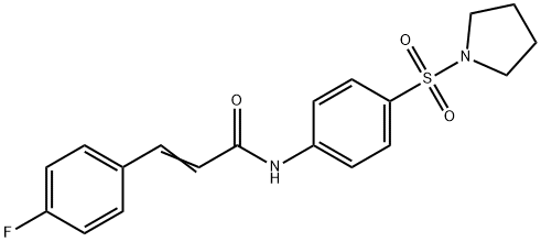 3-(4-fluorophenyl)-N-[4-(1-pyrrolidinylsulfonyl)phenyl]acrylamide 구조식 이미지