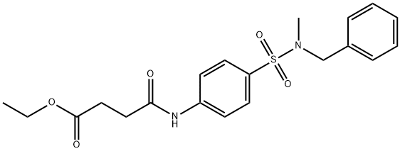 ethyl 4-[(4-{[benzyl(methyl)amino]sulfonyl}phenyl)amino]-4-oxobutanoate 구조식 이미지
