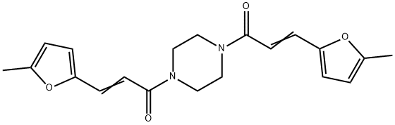 1,4-bis[3-(5-methyl-2-furyl)acryloyl]piperazine 구조식 이미지