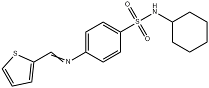 N-cyclohexyl-4-[(2-thienylmethylene)amino]benzenesulfonamide Structure