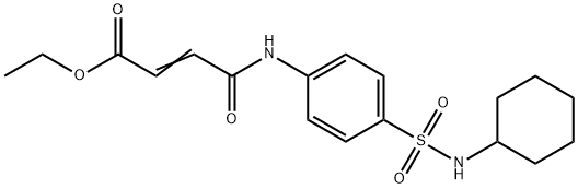 ethyl 4-({4-[(cyclohexylamino)sulfonyl]phenyl}amino)-4-oxo-2-butenoate 구조식 이미지