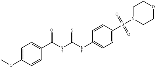 4-methoxy-N-({[4-(4-morpholinylsulfonyl)phenyl]amino}carbonothioyl)benzamide 구조식 이미지