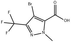 4-Bromo-2-methyl-5-(trifluoromethyl)pyrazole-3-carboxylic acid 구조식 이미지
