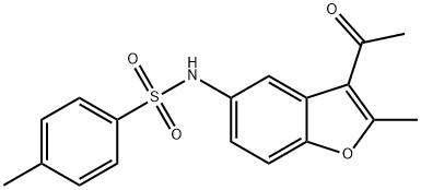 N-(3-acetyl-2-methylbenzofuran-5-yl)-4-methylbenzenesulfonamide Structure