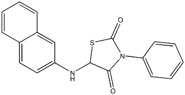 5-(naphthalen-2-ylamino)-3-phenyl-1,3-thiazolidine-2,4-dione Structure