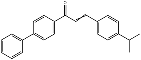 (2E)-1-{[1,1-biphenyl]-4-yl}-3-[4-(propan-2-yl)phenyl]prop-2-en-1-one 구조식 이미지