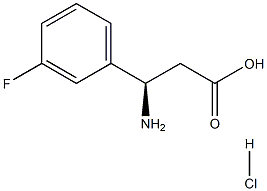 (R)-3-Amino-3-(3-fluoro-phenyl)-propionic acid hydrochloride 구조식 이미지