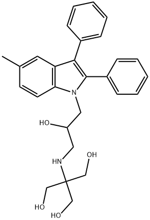 2-(hydroxymethyl)-2-[[2-hydroxy-3-(5-methyl-2,3-diphenylindol-1-yl)propyl]amino]propane-1,3-diol Structure