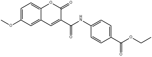 ethyl 4-(6-methoxy-2-oxo-2H-chromene-3-carboxamido)benzoate Structure