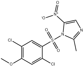 1-((2,5-dichloro-4-methoxyphenyl)sulfonyl)-2-methyl-5-nitro-1H-imidazole Structure