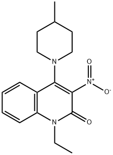 1-ethyl-4-(4-methylpiperidin-1-yl)-3-nitroquinolin-2(1H)-one Structure