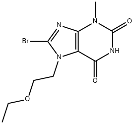 8-bromo-7-(2-ethoxyethyl)-3-methyl-3,7-dihydro-1H-purine-2,6-dione Structure