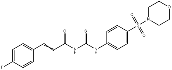 3-(4-fluorophenyl)-N-({[4-(4-morpholinylsulfonyl)phenyl]amino}carbonothioyl)acrylamide 구조식 이미지