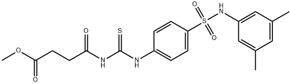 methyl 4-({[(4-{[(3,5-dimethylphenyl)amino]sulfonyl}phenyl)amino]carbonothioyl}amino)-4-oxobutanoate 구조식 이미지