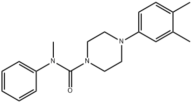 4-(3,4-dimethylphenyl)-N-methyl-N-phenylpiperazine-1-carboxamide Structure