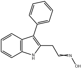 (E)-2-(3-phenyl-1H-indol-2-yl)acetaldehyde oxime Structure
