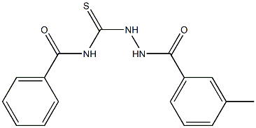 N-{[2-(3-methylbenzoyl)hydrazino]carbonothioyl}benzamide Structure