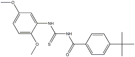 4-tert-butyl-N-{[(2,5-dimethoxyphenyl)amino]carbonothioyl}benzamide Structure