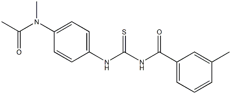 N-[({4-[acetyl(methyl)amino]phenyl}amino)carbonothioyl]-3-methylbenzamide Structure