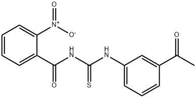 N-{[(3-acetylphenyl)amino]carbonothioyl}-2-nitrobenzamide Structure