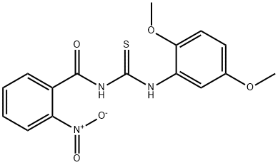 N-{[(2,5-dimethoxyphenyl)amino]carbonothioyl}-2-nitrobenzamide 구조식 이미지