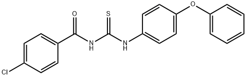 4-chloro-N-{[(4-phenoxyphenyl)amino]carbonothioyl}benzamide Structure