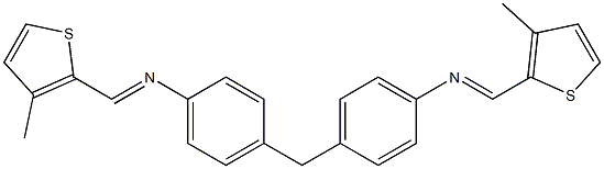 4,4'-methylenebis{N-[(3-methyl-2-thienyl)methylene]aniline} Structure