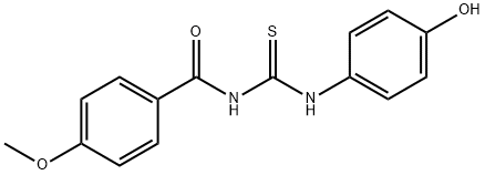 N-{[(4-hydroxyphenyl)amino]carbonothioyl}-4-methoxybenzamide Structure