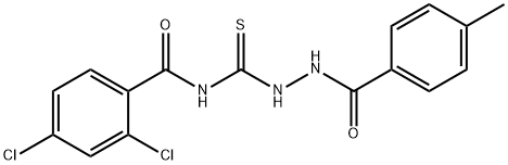 2,4-dichloro-N-{[2-(4-methylbenzoyl)hydrazino]carbonothioyl}benzamide Structure