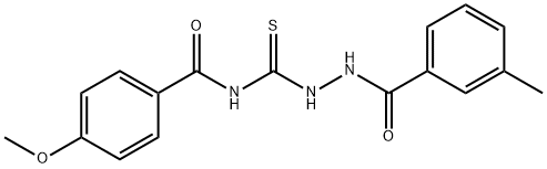 4-methoxy-N-{[2-(3-methylbenzoyl)hydrazino]carbonothioyl}benzamide Structure