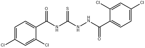 2,4-dichloro-N-{[2-(2,4-dichlorobenzoyl)hydrazino]carbonothioyl}benzamide Structure