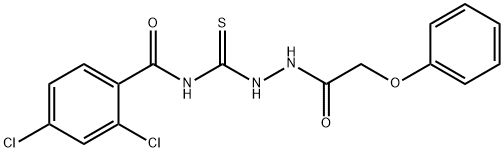 2,4-dichloro-N-{[2-(phenoxyacetyl)hydrazino]carbonothioyl}benzamide 구조식 이미지