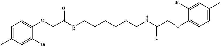 N,N'-1,6-hexanediylbis[2-(2-bromo-4-methylphenoxy)acetamide] Structure