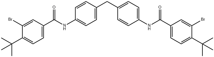 N,N'-[methylenebis(4,1-phenylene)]bis(3-bromo-4-tert-butylbenzamide) Structure