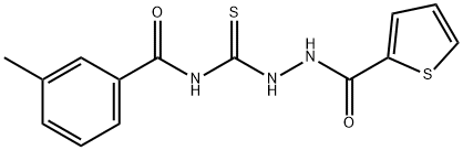 3-methyl-N-{[2-(2-thienylcarbonyl)hydrazino]carbonothioyl}benzamide Structure