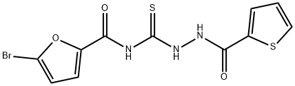 5-bromo-N-{[2-(2-thienylcarbonyl)hydrazino]carbonothioyl}-2-furamide Structure