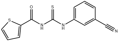 N-{[(3-cyanophenyl)amino]carbonothioyl}-2-thiophenecarboxamide Structure