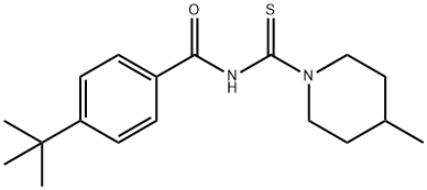 4-tert-butyl-N-[(4-methyl-1-piperidinyl)carbonothioyl]benzamide 구조식 이미지