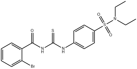 2-bromo-N-[({4-[(diethylamino)sulfonyl]phenyl}amino)carbonothioyl]benzamide 구조식 이미지