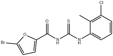 5-bromo-N-{[(3-chloro-2-methylphenyl)amino]carbonothioyl}-2-furamide Structure