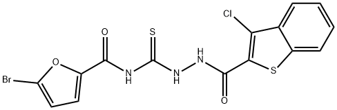 5-bromo-N-({2-[(3-chloro-1-benzothien-2-yl)carbonyl]hydrazino}carbonothioyl)-2-furamide Structure