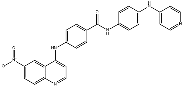 Benzamide,4-[(6-nitro-4-quinolinyl)amino]-N-[4-(4-pyridinylamino)phenyl]- 구조식 이미지