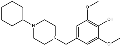 4-[(4-cyclohexylpiperazin-1-yl)methyl]-2,6-dimethoxyphenol 구조식 이미지