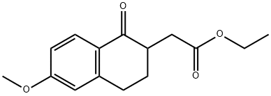 2-Naphthaleneacetic acid, 1,2,3,4-tetrahydro-6-methoxy-1-oxo-, ethyl ester Structure