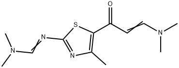 N-{5-[(2E)-3-(dimethylamino)-2-propenoyl]-4-methyl-1,3-thiazol-2-yl}-N,N-dimethylimidoformamide 구조식 이미지