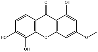 1,5,6-Trihydroxy-3-methoxyxanthone 구조식 이미지